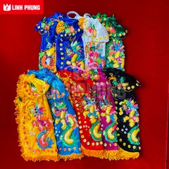 Áo nhung rồng phụng dùng để cúng Bà (Địa Mẫu, Chúa Xứ, Ngũ Hành,v.v..) Decor Decor Phòng Trang Trí Nhà