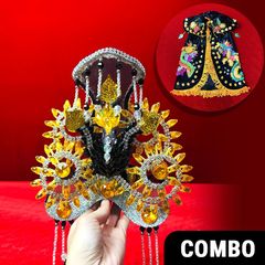 Combo áo mão bà Địa Mẫu tượng cao 30cm, 40cm (Đen) - Mã: BNV Nhung