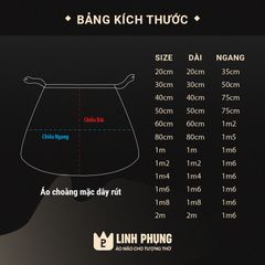 Áo Bà Quan Âm kết Sen Trúc - 40cm (xanh biển), QAK