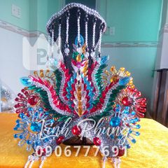 Mão Bà Cánh Chuồn Đầu Đá tượng cao 50cm (Ni 26cm) (Xanh, Đỏ, Vàng, Đen) (Mã: BNS)
