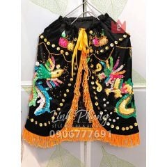 Áo mão bà Diêu Trì Địa Mẫu (Đen) - tượng cao 30cm (Ni 18cm) - BTM