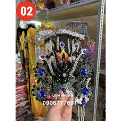 Combo áo mão bà Diêu Trì, Thiên Hậu, Cửu Thiên (Đen/Vàng) - 30cm (Ni 18cm)