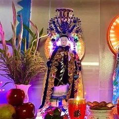 Combo áo mão bà Địa Mẫu tượng cao 30cm, 40cm (Đen) - Mã: BCN