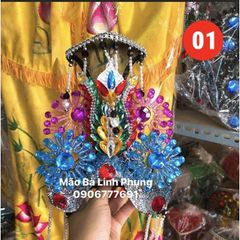 Combo áo mão bà Diêu Trì, Thiên Hậu, Cửu Thiên (Đen/Vàng) - 30cm (Ni 18cm)