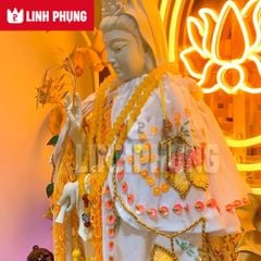 Áo choàng Quan Âm vải nhung trắng Decor Decor Phòng Trang Trí Nhà Đồng