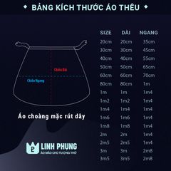 Áo choàng Quan Âm NAM HẢI CỔ THẠCH/BẠC LIÊU -Size 3m-3m5 - MÃ: QAT