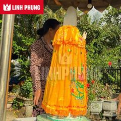 Áo choàng Quan Âm vải nhung kết sen trúc - Size tượng: 30cm - 60cm, Mã: QAK Decor Decor Phòng Trang Trí Nhà