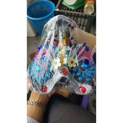 Mão bà hột đá ngũ sắc (Đỏ/Vàng) - Size tượng: 30cm-40cm (Ni 18-22cm): Mã BNS
