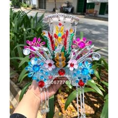 Mão bà hột đá ngũ sắc (Đỏ/Vàng) - Size tượng: 30cm-40cm (Ni 18-22cm): Mã BNS