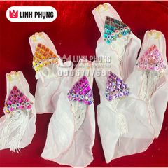 Mão bà Quan Âm hột đá khăn voan trắng (Tượng cao 20cm - 50cm)  Mã: QAHV