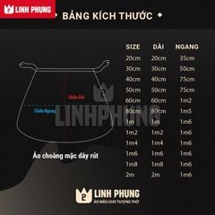 Áo 5 bà Ngũ Hành Nương Nương  - Size: 30cm,40cm (vàng, xanh lá, trắng, đỏ, đen) Decor Decor Phòng Trang Trí Nhà Đồng Tượng