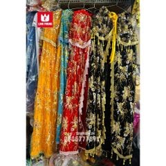 [MỚI] Áo Choàng Cho Tượng Bà - Vải Voan Kim Sa - 2 LỚP - SIZE TƯỢNG 1m-2m5
