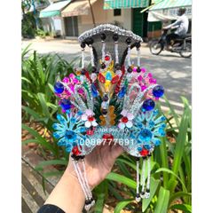 Mão bà hột đá ngũ sắc (Đỏ/Vàng) - Size tượng: 30cm-40cm (Ni 18-22cm): Mã BNS