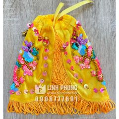 Áo choàng cho tượng ông - vải nhung kết 2 rồng (20cm - 1m6) - Mã: C2R