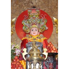 Áo Bà Châu Đốc An Giang - Áo mặc rồng chìm kết hạt kim sa (Đỏ, Vàng) - Mã: MCCDKS