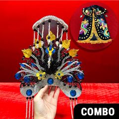 Combo áo mão bà Địa Mẫu tượng cao 30cm, 40cm (Đen) - Mã: BTM CRP