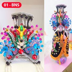 Combo áo mão bà Diêu Trì - (tượng cao 20cm - 40cm) - Màu: đen