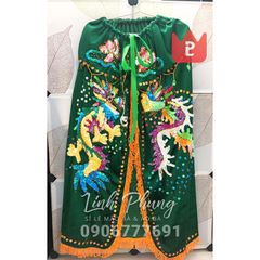 Áo choàng cho tượng ông - vải nhung kết 2 rồng (20cm - 1m6) - Mã: C2R