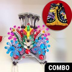Combo áo mão bà Địa Mẫu tượng cao 20cm ni 16cm (Đen)