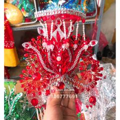 Combo Áo Mão cho tượng bà Chúa Xứ - tượng cao từ 30cm - 60 cm (đỏ, vàng)