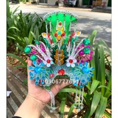Mão bà hột đá ngũ sắc (Đỏ/Vàng) - Size tượng: 30cm-40cm (Ni 18-22cm): Mã BNS