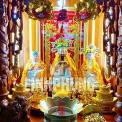 Combo Áo Mão Ông Thần Tiền Kim Sa (Không Kèm Tượng) - Đầy Đủ Kích Cỡ - Đo Vòng Đầu Tượng Lấy Size