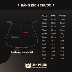 Áo Bà Loại Áo Choàng (Cho các tượng Địa Mẫu, Chúa Xứ, Thiên Hậu, Linh Sơn v.v..) Size 20cm - 50cm (Mã: CRP)
