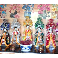 Mão 5 Bà Ngũ Hành (KHÔNG ÁO) - Mẫu Hột Đá Toàn Màu - Size tượng: 40cm (Ni 22cm) BTM