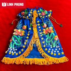 Áo choàng Quan Âm vải nhung kết sen trúc - Size tượng: 30cm - 60cm, Mã: QAK Decor Decor Phòng Trang Trí Nhà