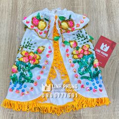 Áo choàng Quan Âm vải nhung kết sen trúc - Size tượng: 30cm - 60cm, Mã: QAK