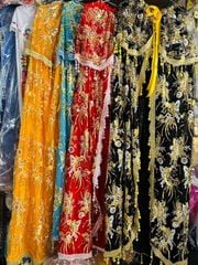 [MỚI] Áo Choàng Cho Tượng Bà - Vải Voan Kim Sa - 2 LỚP - SIZE TƯỢNG 1m-2m5 Nữ Women
