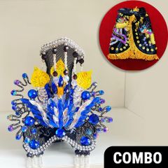 Combo áo mão bà Địa Mẫu tượng cao 20cm ni 16cm (Đen)