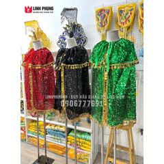 Áo choàng Quan Âm vải kim sa cho tượng cao từ 1m - 2m (Trắng, Vàng, Đỏ, Xanh Biển) Mã: KS9L