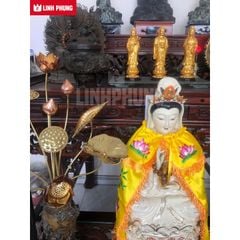 Áo Choàng Quan Âm - Loại Thêu Vải Phi (30cm - 60cm) - Mã: QAT Decor Decor Phòng Trang Trí Nhà Tranh