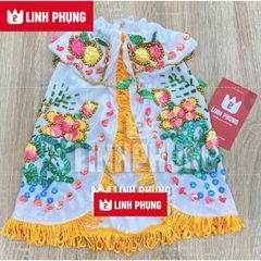 Áo choàng Quan Âm vải nhung kết sen trúc - Size tượng: 30cm - 60cm, Mã: QAK Decor Decor Phòng Trang Trí Nhà