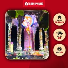 Áo choàng Quan âm Nam Hải - Cổ Thạch Bình Thuận - Size: 3m5