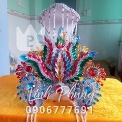 Mão Bà Cánh Chuồn Đầu Đá tượng cao 50cm (Ni 26cm) (Xanh, Đỏ, Vàng, Đen) (Mã: BNS)