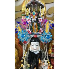 Combo áo mão bà Diêu Trì - (tượng cao 20cm - 40cm) - Màu: đen