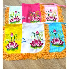 Áo choàng Quan Âm vải phi thêu sen trúc (20cm) - Mã: QAT