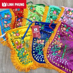 Áo choàng Quan Âm vải nhung kết sen trúc - Size tượng: 30cm - 60cm, Mã: QAK Decor Decor Phòng Trang Trí Nhà