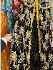[MỚI] Áo Choàng Cho Tượng Bà - Vải Voan Kim Sa - 2 LỚP - SIZE TƯỢNG 1m-2m5 Nữ Women