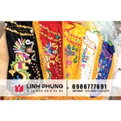 Áo choàng cho tượng ông - vải nhung kết 2 rồng (20cm - 1m6) - Mã: C2R