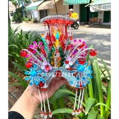 Mão bà hột đá ngũ sắc (Đỏ/Vàng) - Size tượng: 30cm-40cm (Ni 18-22cm): Mã BNS
