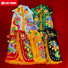 Áo 5 bà Ngũ Hành Nương Nương  - Size: 30cm,40cm (vàng, xanh lá, trắng, đỏ, đen) Decor Decor Phòng Trang Trí Nhà Đồng Tượng