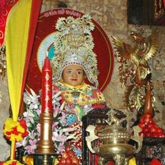 Áo Bà Châu Đốc An Giang - Áo mặc rồng chìm kết hạt kim sa (Đỏ, Vàng) - Mã: MCCDKS