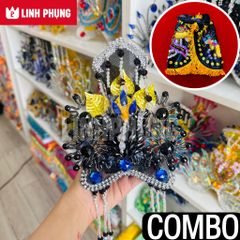 Combo áo mão bà Địa Mẫu tượng cao 20cm ni 16cm (Đen)