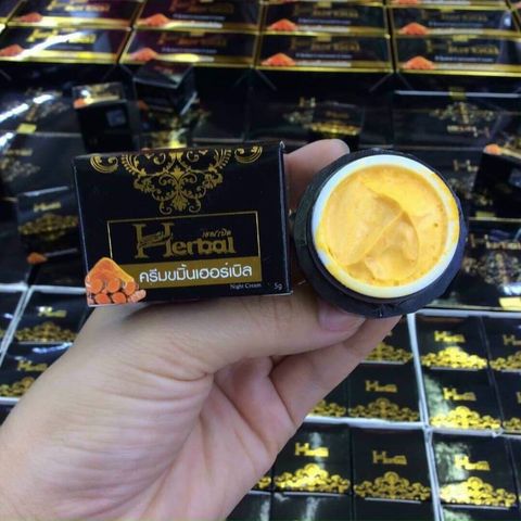  Kem Nghệ Đen Herbal Turmeric Cream Thái Lan Trị Thâm Mụn 