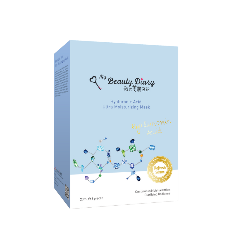  [ My Beauty Diary ] Hộp 8 miếng mặt nạ cấp nước và dưỡng ẩm Hyaluronic Acid Moisturizing Mask nhập khẩu chính hãng Đài Loan 23ml/miếng 