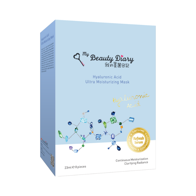  [ My Beauty Diary ] Hộp 8 miếng mặt nạ cấp nước và dưỡng ẩm Hyaluronic Acid Moisturizing Mask nhập khẩu chính hãng Đài Loan 23ml/miếng 