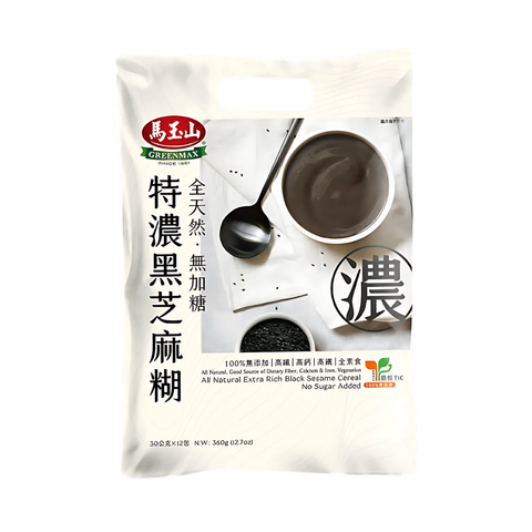  Bột mè đen đặc Greenmax Đài Loan hoàn toàn tự nhiên, không đường 30gram x 12gói/túi 